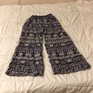 Elephant print loose pants